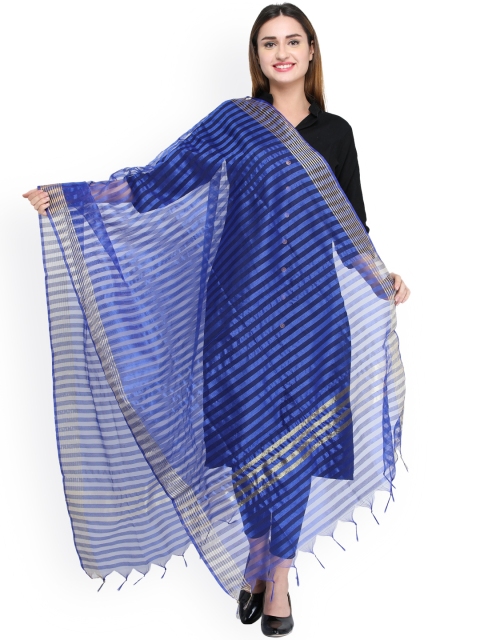 

Aksara Blue Striped Dupatta