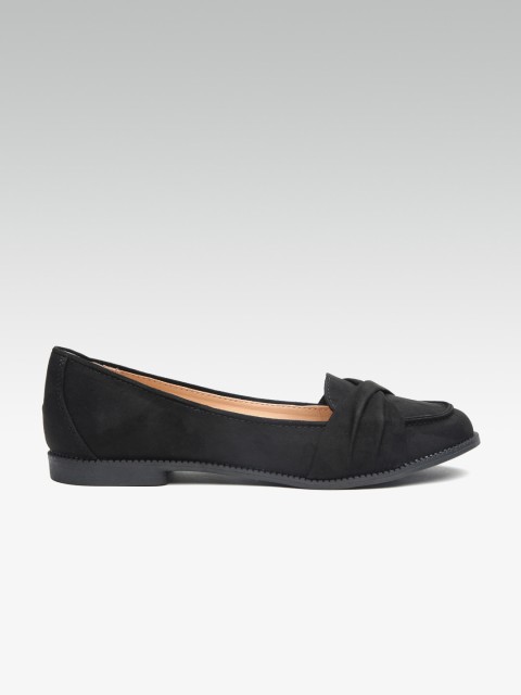 

DOROTHY PERKINS Women Black Solid Synthetic Ballerinas