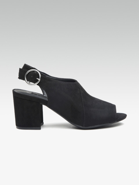 

DOROTHY PERKINS Women Black Solid Mules
