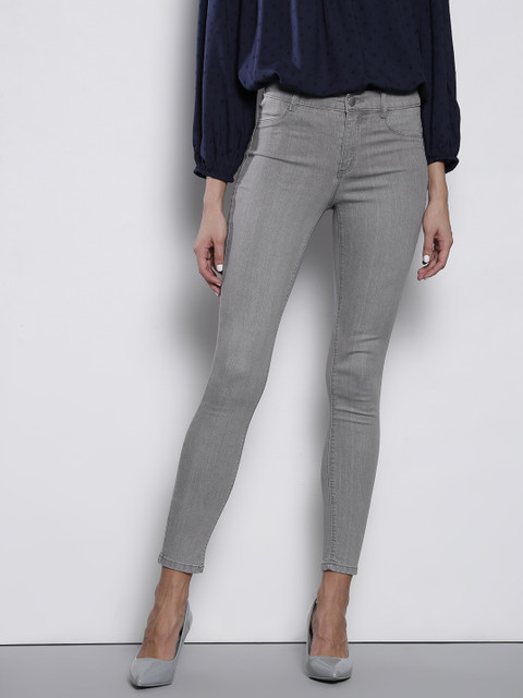

DOROTHY PERKINS Grey Frankie Super-Skinny Fit Cropped Jeggings