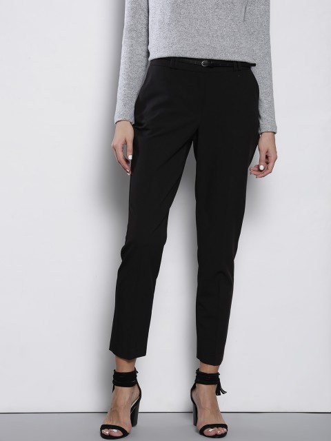 

DOROTHY PERKINS Women Black Slim Fit Solid Trousers