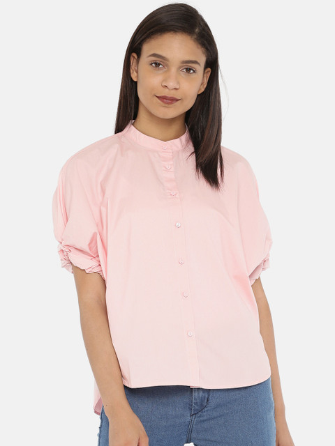 

Vero Moda Women Pink Solid Shirt Style Top