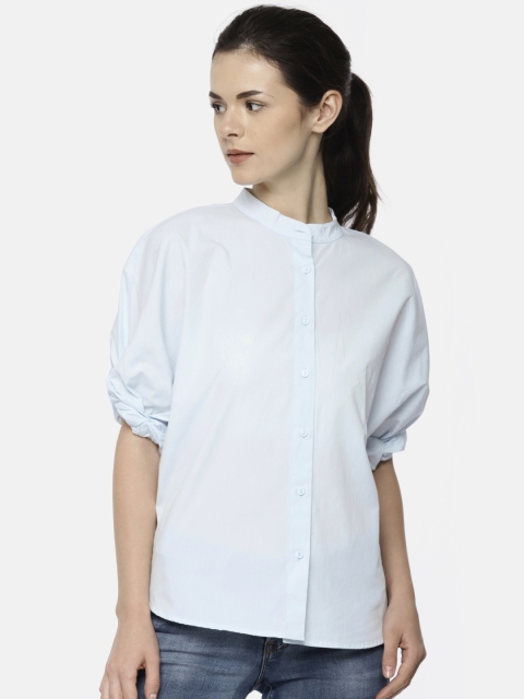 

Vero Moda Women Blue Solid Shirt Style Top