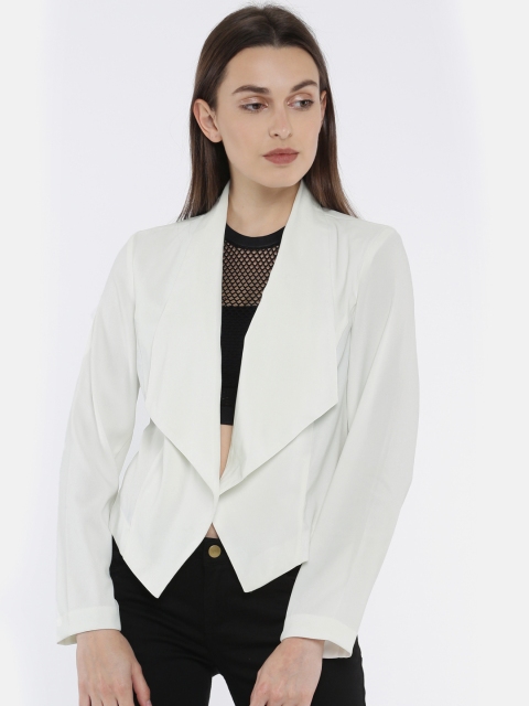 

Vero Moda Women Off-White Solid Tailored Jacket