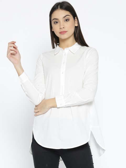 

Vero Moda Women Off-White Solid Shirt Style Top