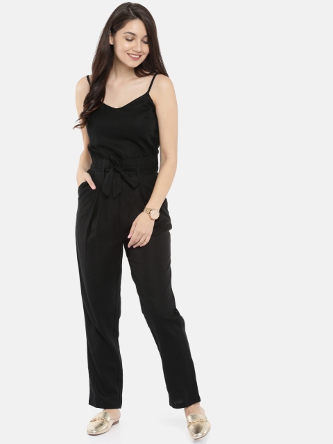 

Vero Moda Black Solid Basic Jumpsuit