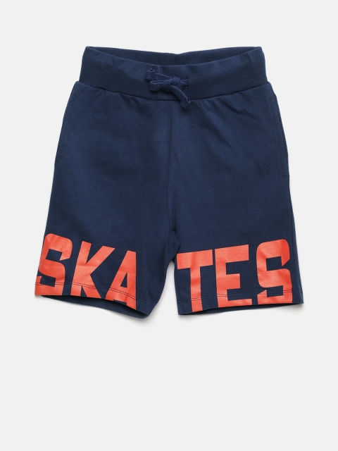 

Flying Machine Boys Blue Printed Regular Fit Shorts