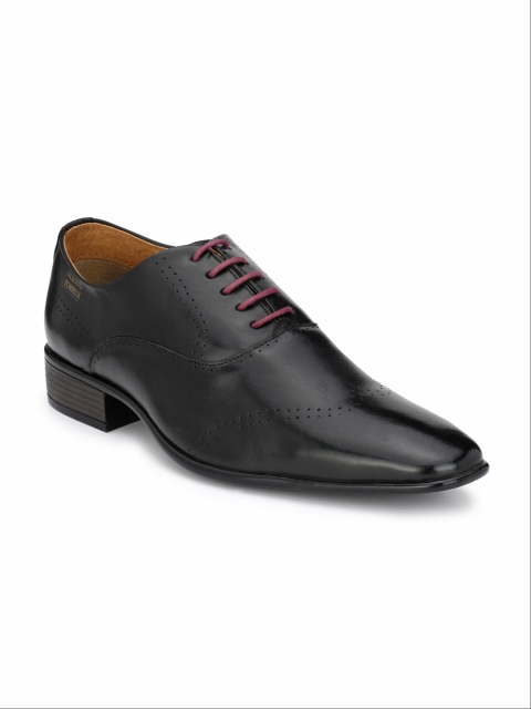 

Alberto Torresi Men Black Leather Derby Shoes
