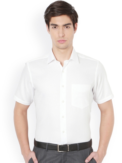 

Van Heusen Men White Regular Fit Solid Formal Shirt