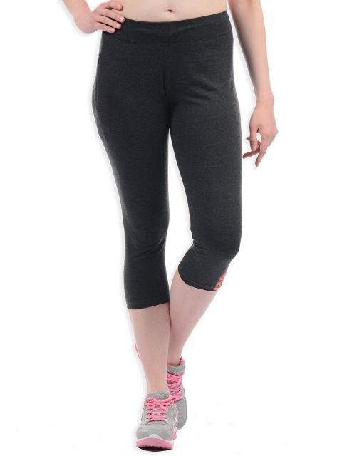 

Sweet Dreams Charcoal Grey Melange Workout Capris