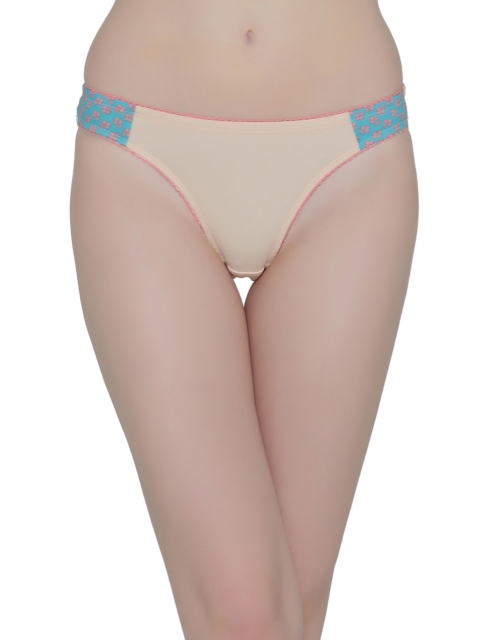 

Clovia Women Beige Printed Bikini Briefs PN2060P24