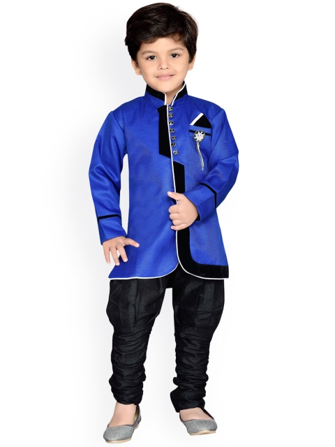 

AJ Dezines Boys Blue & Black Sherwani