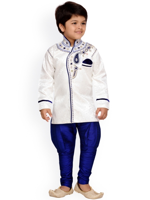 

AJ Dezines Boys Blue & White Sherwani