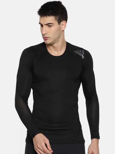 

ADIDAS Men Black Alphaskin Sport Solid Training T-shirt