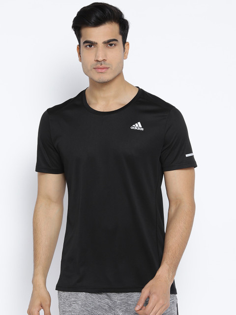

ADIDAS Men Black Solid Running T-shirt