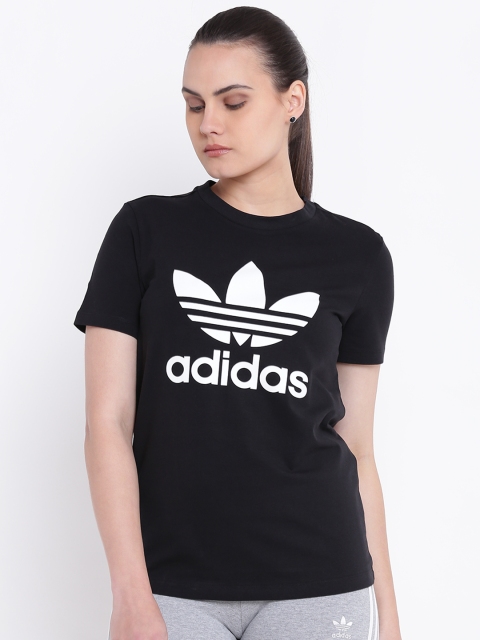 

ADIDAS Originals Black TREFOIL Printed T-shirt