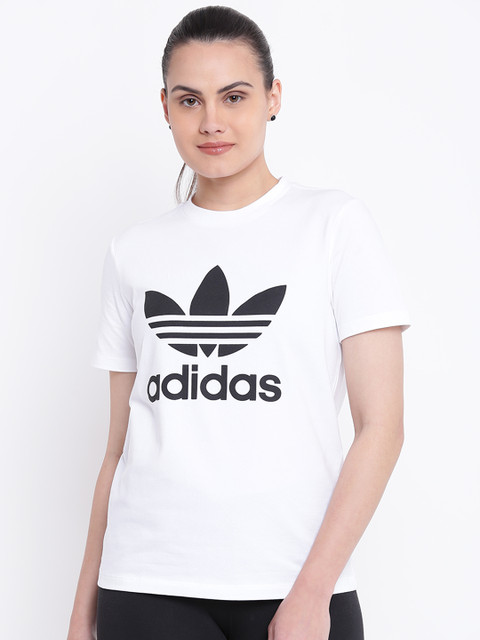 

ADIDAS Originals White TREFOIL Printed T-shirt