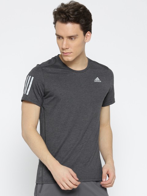 

ADIDAS Men Charcoal Grey Running Response Soft T-shirt
