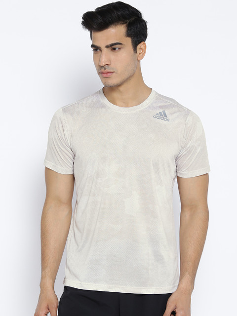 

ADIDAS Men Beige FreeLift Printed Training T-shirt