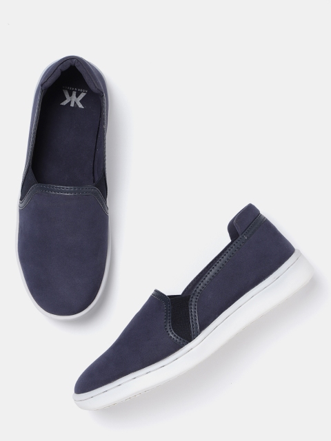 

Kook N Keech Women Navy Blue Slip-On Sneakers