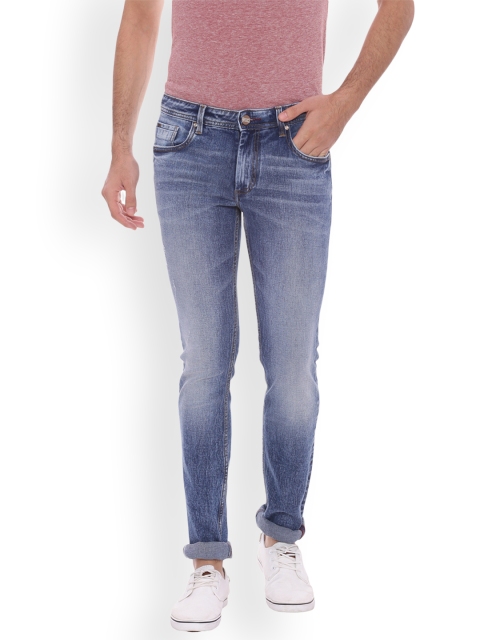 

Basics Men Blue Super Skinny Fit Low-Rise Clean Look Stretchable Jeans