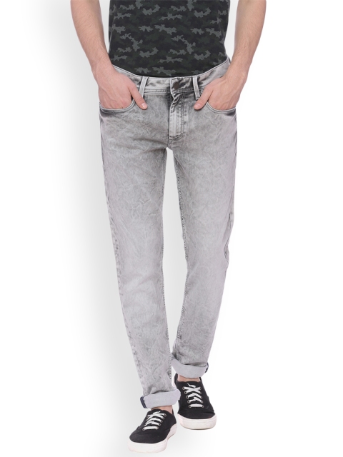 

Basics Men Grey Super Skinny Fit Low-Rise Clean Look Stretchable Jeans