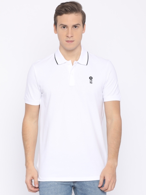 

Jack & Jones Men White Solid Polo T-shirt