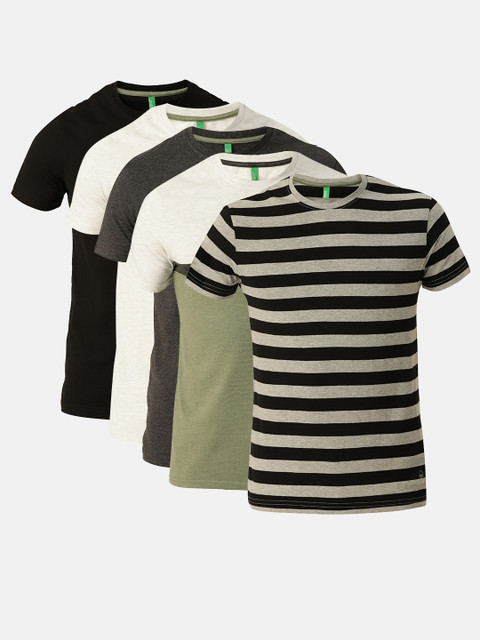 

United Colors of Benetton Men Pack of 5 T-shirts, Grey