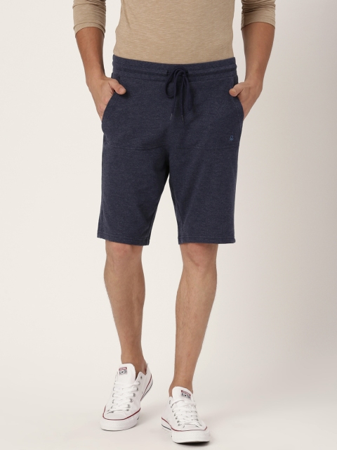 

United Colors of Benetton Men Navy Blue Solid Shorts