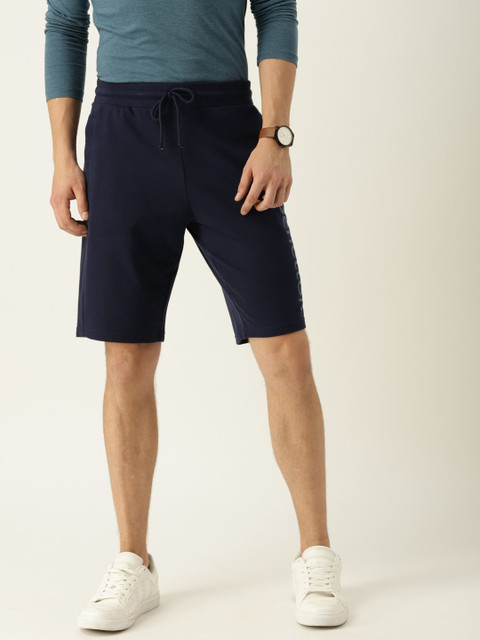 

United Colors of Benetton Men Navy Blue Solid Shorts