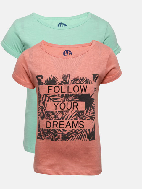 

YK Girls Pack of 2 T-shirts, Green