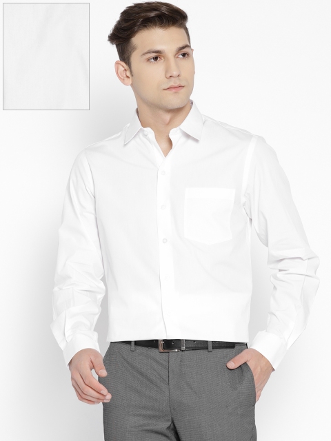 

John Players Men White Slim Fit Solid Formal Shirt