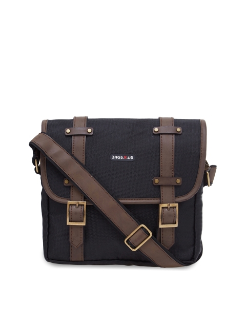 

Bags.R.us Unisex Black Solid Messenger Bag