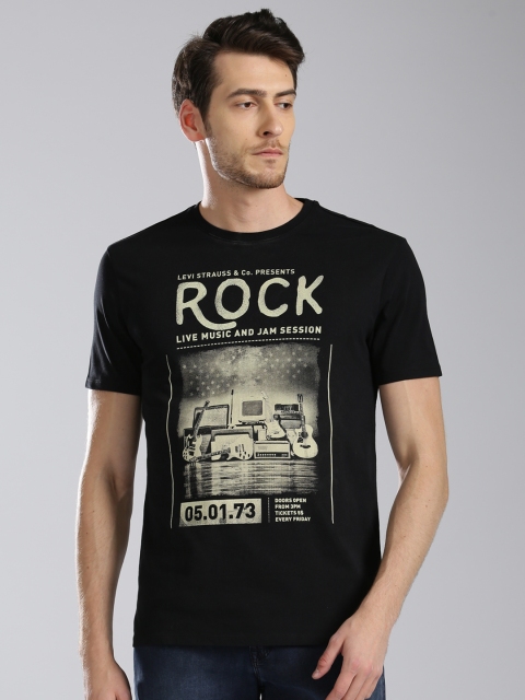 

Levis Men Black Printed Round Neck T-shirt
