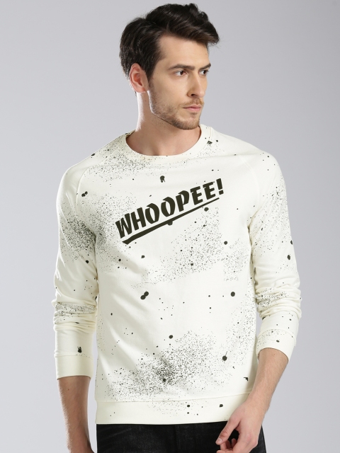 

Levis Men Off-White Printed Sweatshirt
