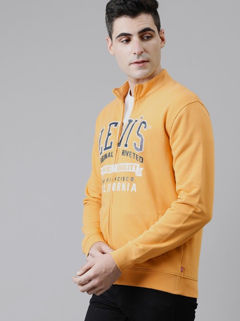 

Levis Men Mustard Yellow Printed Sweatshirt