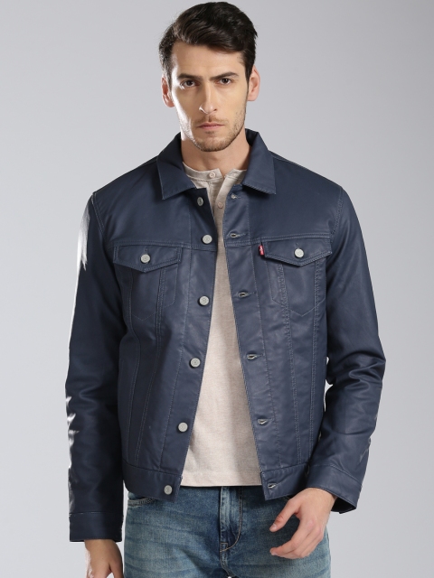 

Levis Men Blue Solid Tailored Jacket