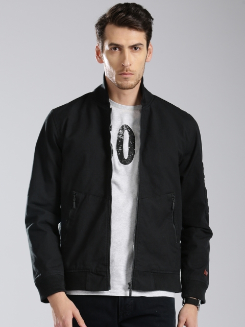 

Levis Men Black Solid Bomber
