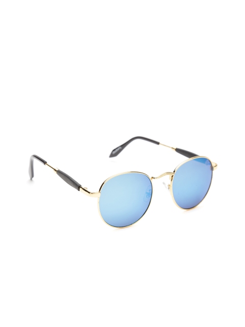 

DressBerry Women Mirrored Oval Sunglasses SUN04873, Blue