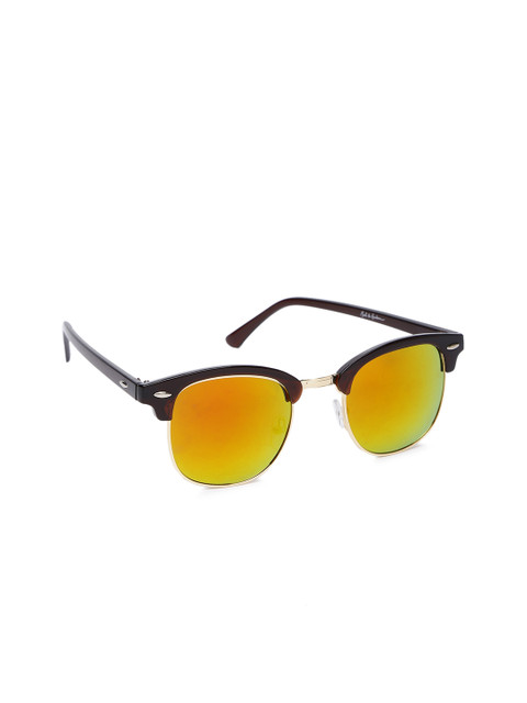 

Mast & Harbour Unisex Browline Sunglasses SUN04949, Gold