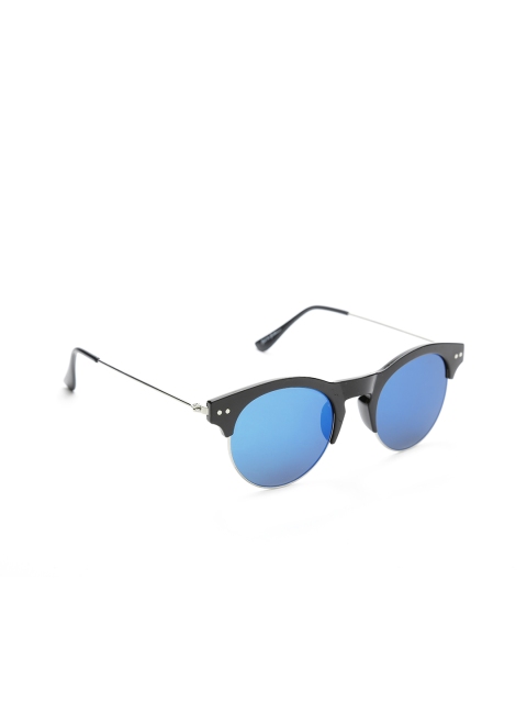 

Mast & Harbour Unisex Browline Sunglasses, Blue