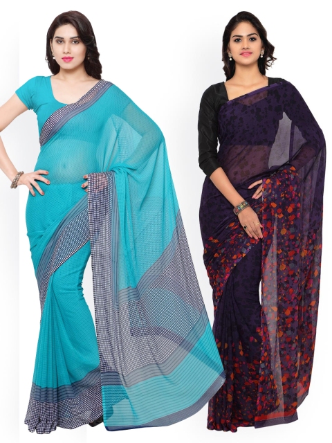 

Vaamsi Pack of Two Printed Sarees, Blue