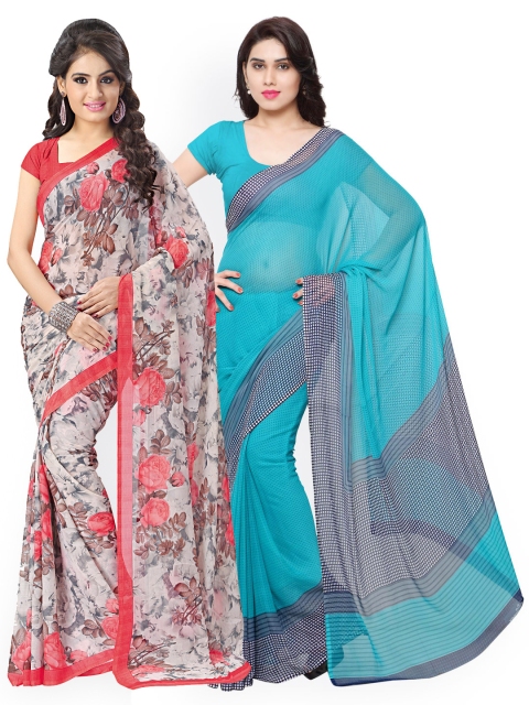 

Vaamsi Pack of Two Printed Sarees, Grey