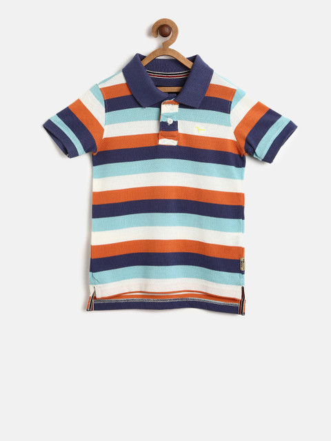 

Flying Machine Boys Multicoloured Striped Polo T-shirt, Multi