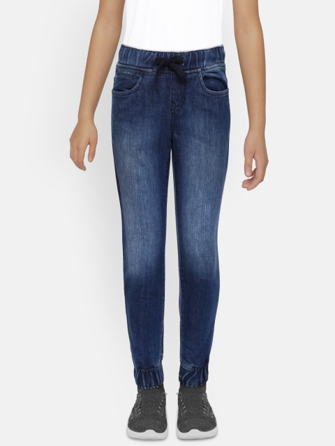 

Flying Machine Boys Blue Jogger Mid-Rise Clean Look Jeans