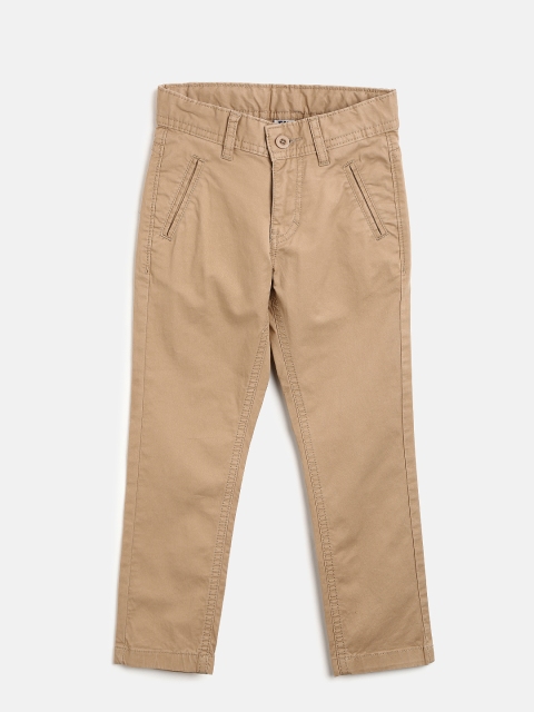 

Flying Machine Boys Beige Regular Fit Solid Chinos