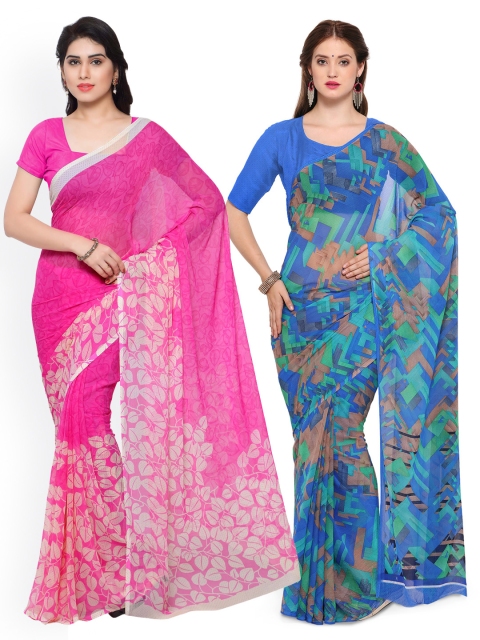 

Vaamsi Pack of Two Printed Sarees, Blue