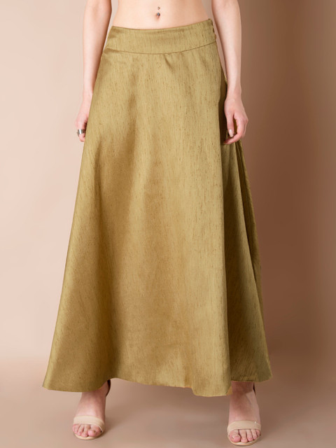 

INDYA Gold-Toned A-Line Maxi Skirt