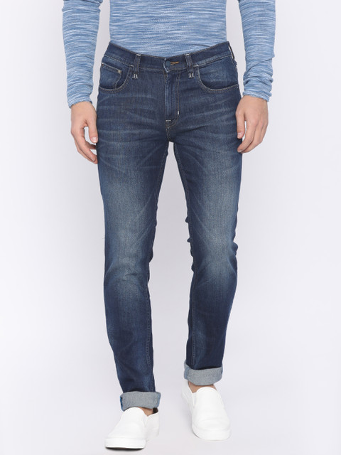 

Lee Men Blue Bruce Skinny Fit Mid-Rise Clean Look Stretchable Jeans