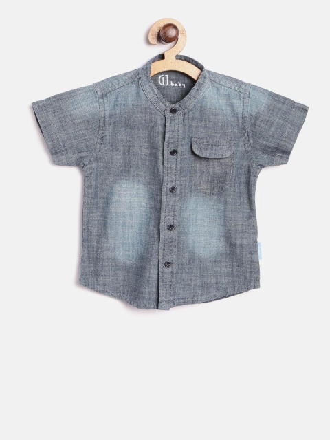 

Gini and Jony Boys Blue Regular Fit Faded Chambray Shirt
